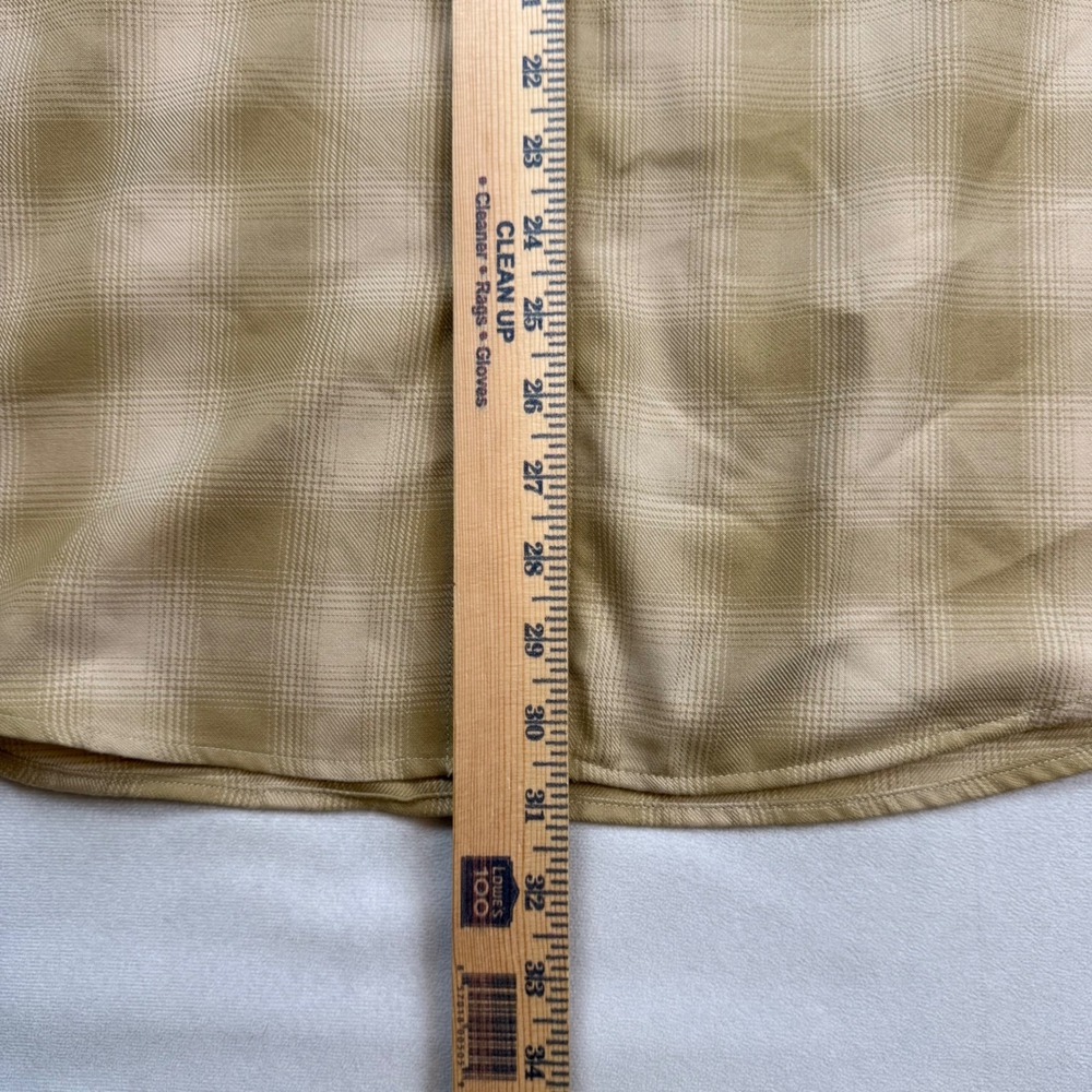 Dixxon Flannel Delmo's Prescott Tan Plaid D-Tech Long Sleeve Shirt Mens Large - Picture 6 of 8
